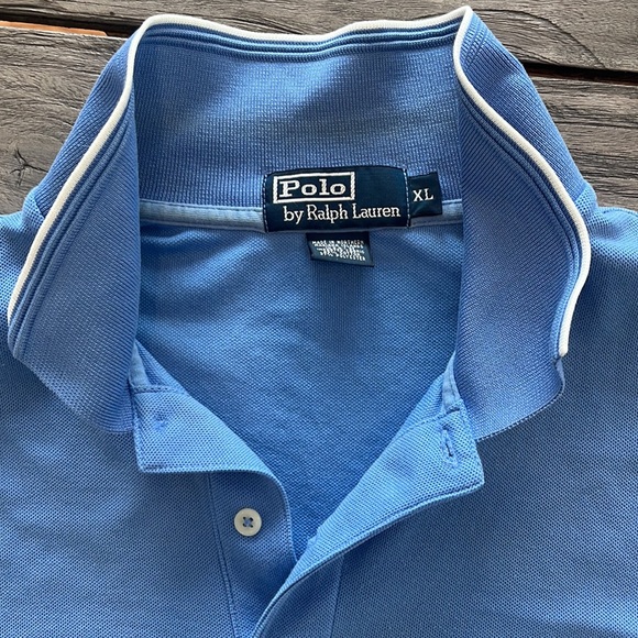 POLO BY RALPH LAUREN YES THIS IS ACTUALLY VINTAGE AND YOU’D NEVER KNOW BLUE POLO - Picture 2 of 10